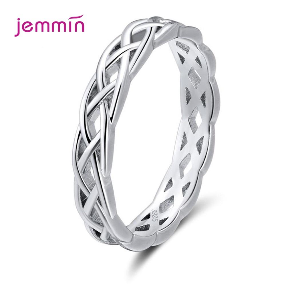 

Vintage Authentic 925 Silver Hollow Rings for Women Wedding Engagement Anniversary Finger Female Jewelry 6 серебряный