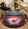 Liverpool F.C Pattern Round Rug, Indoor/Outdoor Mat, for Picnic, Gameroom, Bedroom, Office, Living Room, Home Decor Carpet, Birthday Gift