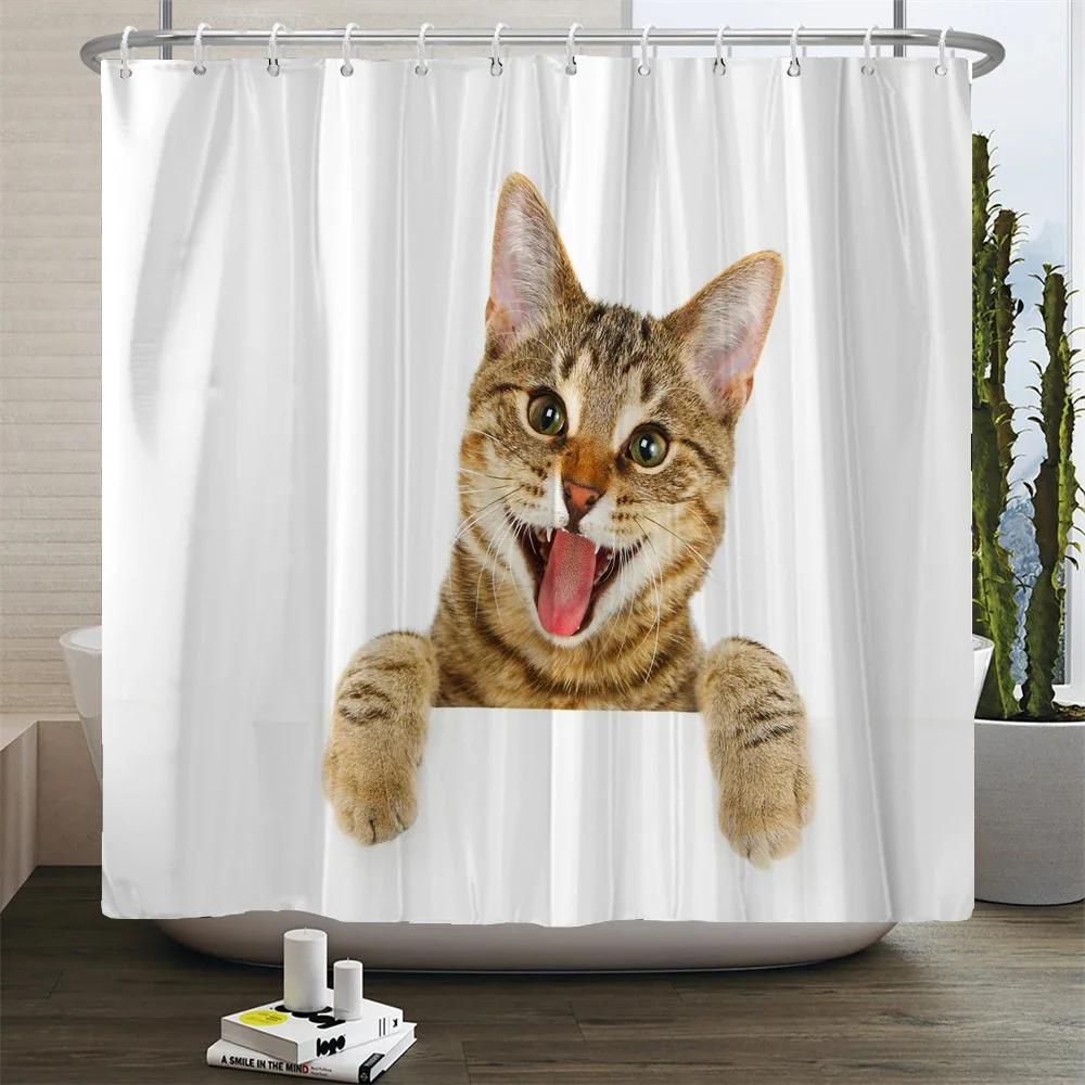 Funny Shower Curtain 3d Bath Curtains Monkey Orangutan Animal Printing Waterproof Polyester for Bathroom Decor Large 180x200cm