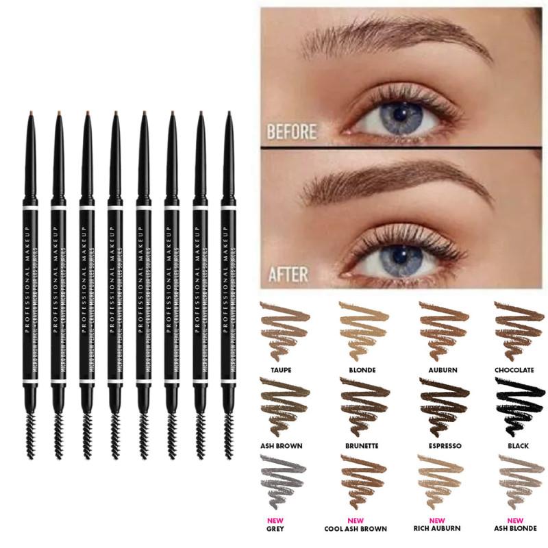 Micro Eye Brow Pencil Dual-ended Precision Brow Pencil For Natural Long-lasting Look