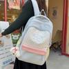 Schoolbag new Japanese girl bear polka dot backpack high value small fresh primary and secondary school student schoolbag lightweight backpack
