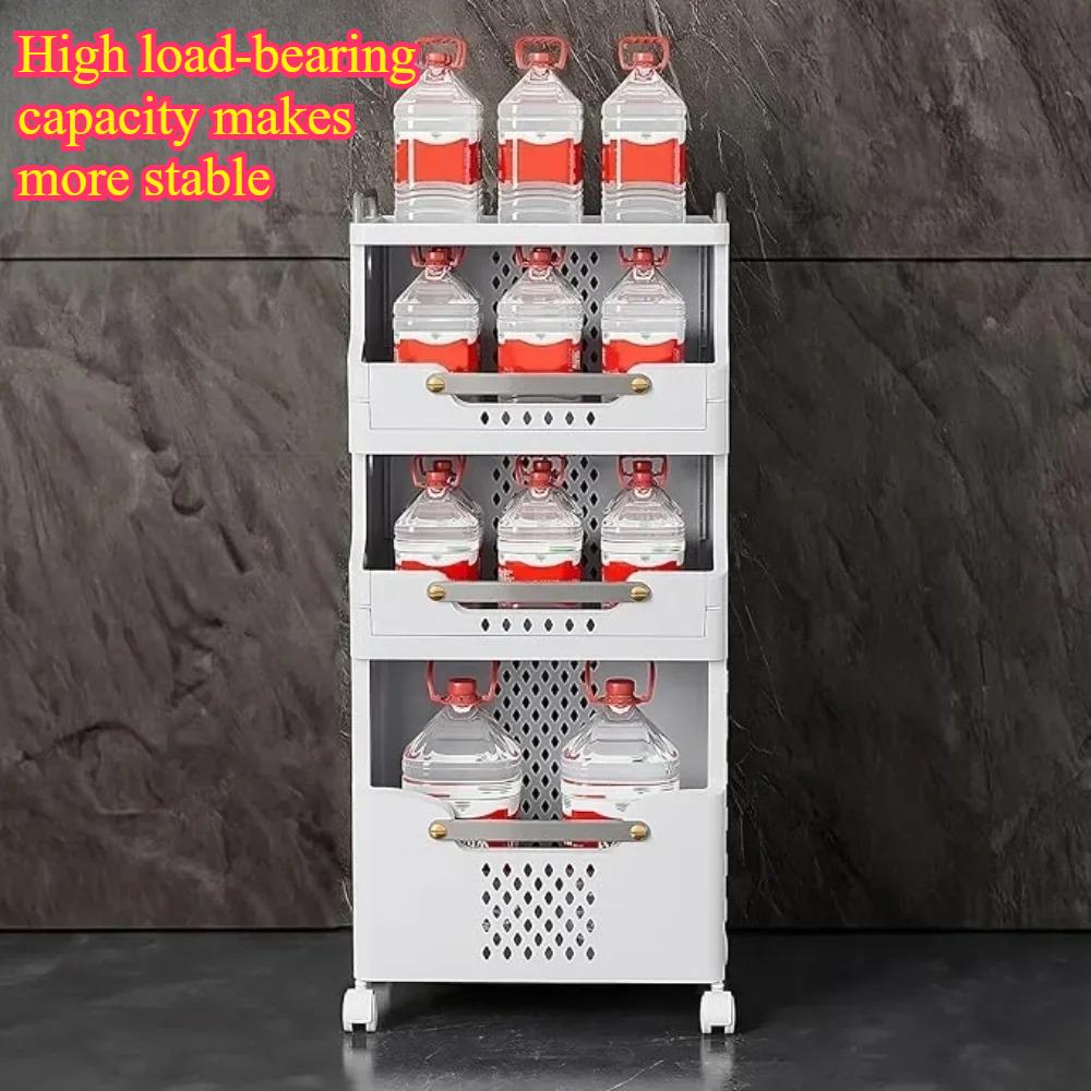 Multi Layer Laundry Basket Convenient Storage Rack Multifunctional Household Dirty Laundry Basket Mobile Luxury Storage Rack