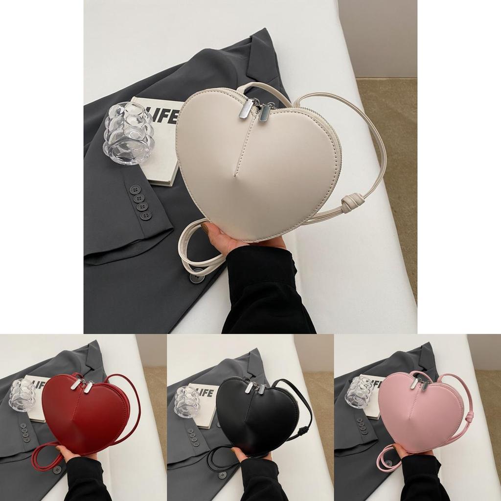 Kleine PU-Herzförmige Umhängetasche Neu 2023 Herbst Winter Mode Grenzüberschreitende Trendige Handtasche Für Damen