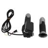 1 Pair Aluminum Throttle Grip LCD Screen Twist Throttle Accelerator Handle Grips with Cable and Key Knock for Electric
