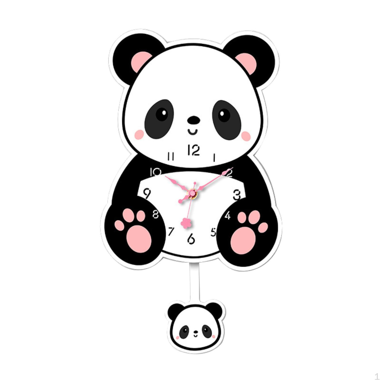 

Часы-маятник «Панда» с качающимся хвостом, декоративные часы для использования в помещении Style A