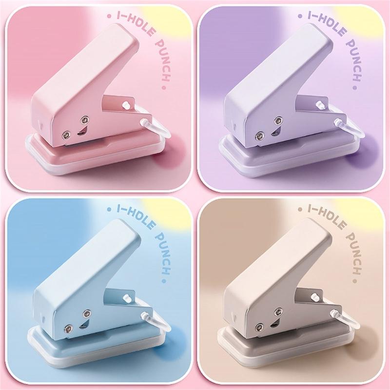 Multifunctional Single Hole Punch 6mm Round Hole Punch Single Hole Punch Handheld Punching Pliers for Office School