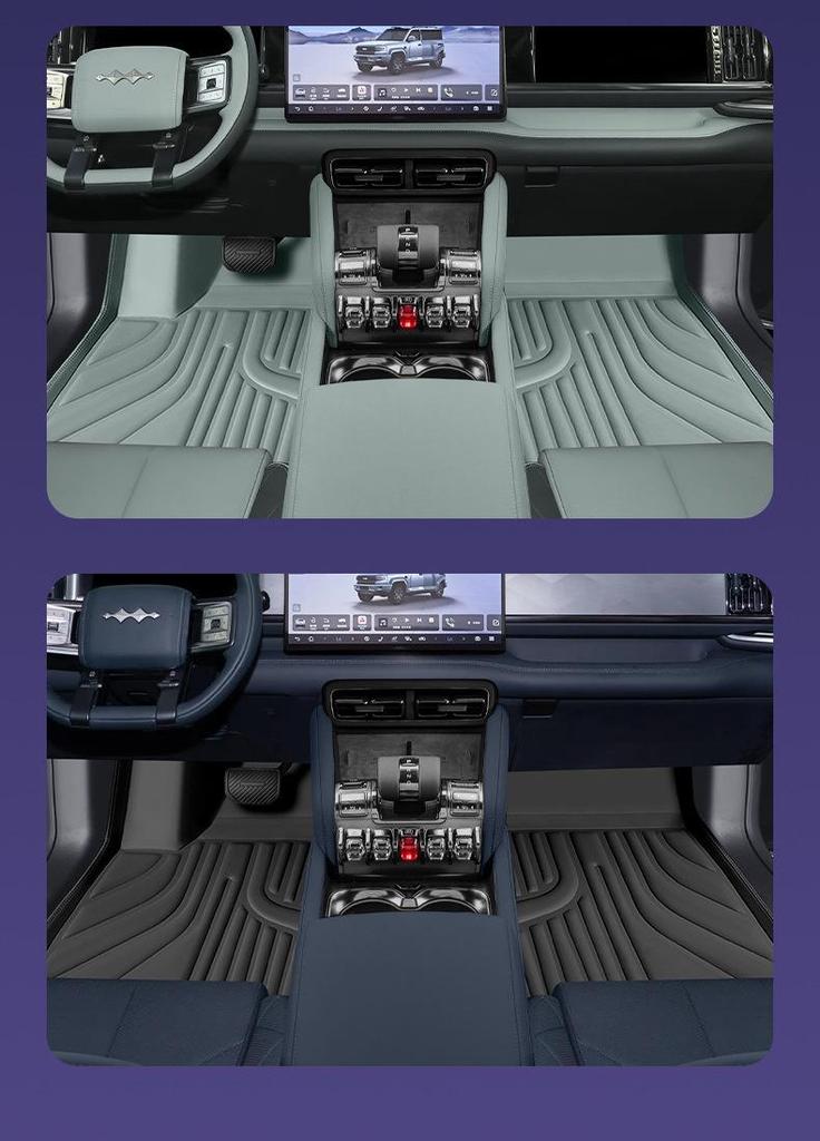 Eco-friendly Double-layer Floor Mats for Equation Leopard Titanium 5 Model Car Interior