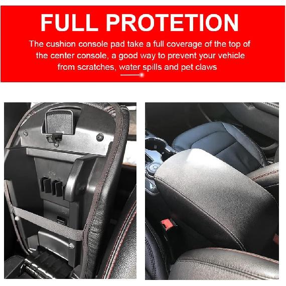 DEYTOP Console Armrest Cover For Ford Explorer 2011- Center Console Crusion Pad For  2017 2016-2011 Explorer Anti-Scratch Leather Armrest Crusion