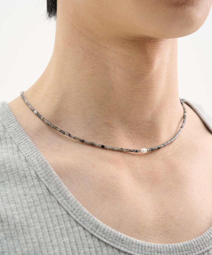 Trip Le Sens Earth Stone And Pearl Necklace_White Türkiye