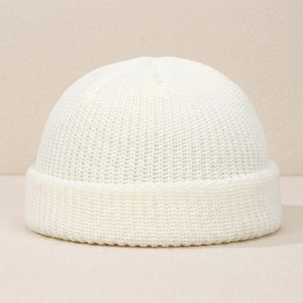 

Men s Watermelon Knitted Beanie Winter Warm Solid Color Pullover Hat Women Autumn Winter Outdoor Sport Ski Cap белый