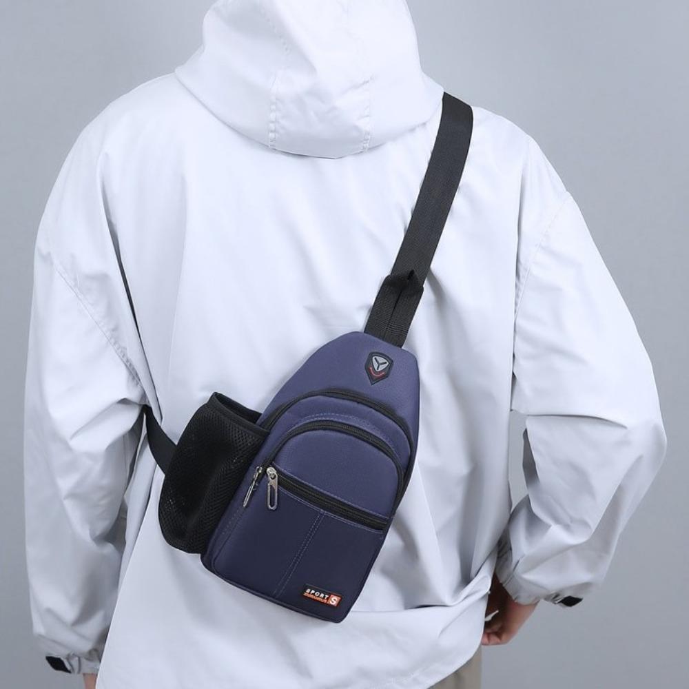 Oxford Cloth Men's Chest Bag Large Capacity Men's Shoulder Bag Portable Sports Chest Bag  Men
