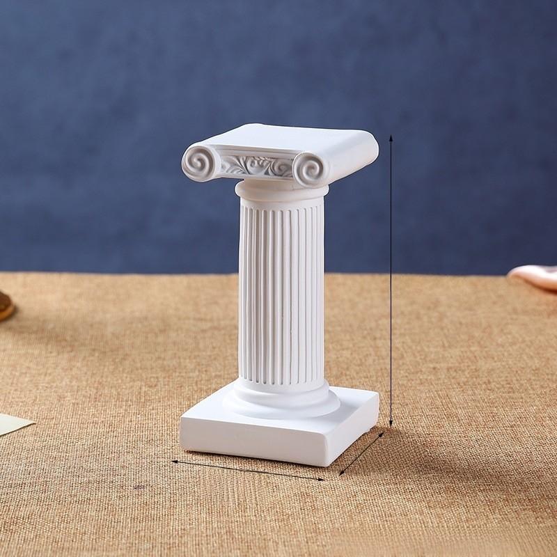 Desktop Roman Column Decor With Creative Candle Holder For Home Display Office