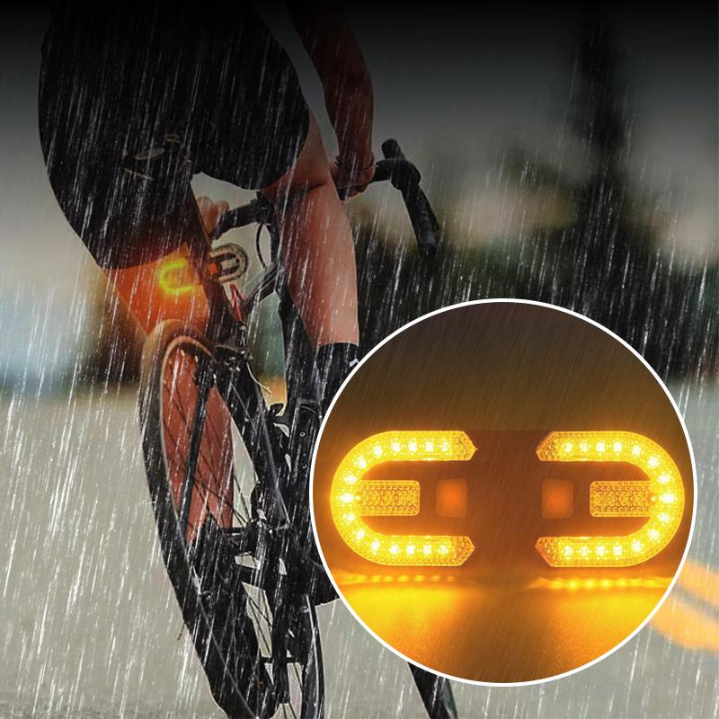 Bike Turn Signal Rear Light USB Rechargeable Wireless Back LED Scooter Tail Light Wireless Warning Taillight Cycling Accessories