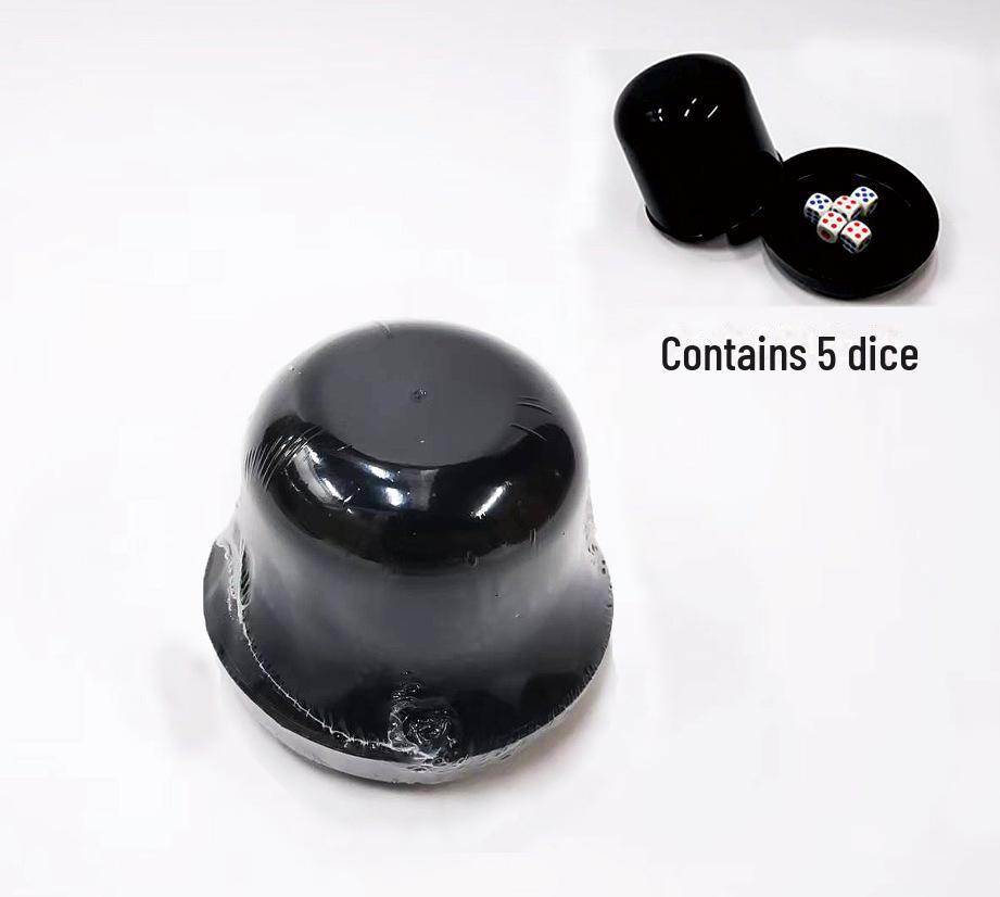 Förtjockat plasttärningskoppset med lock och sil, handvevad färgkopp med tärningar, anpassningsbar LOGO