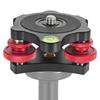 Tri-wheel Aluminum Alloy Fine Adjustment Dials Leveling Base for Camera Tripod