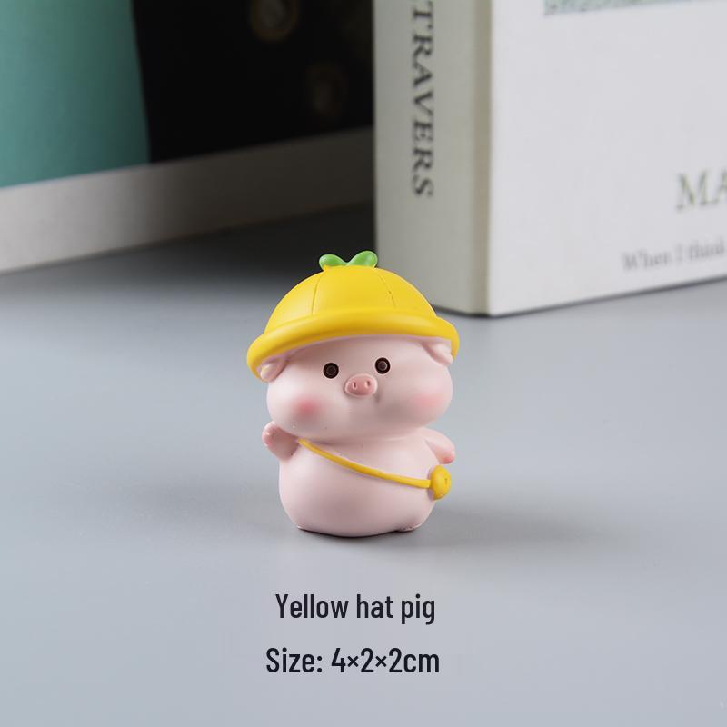Эмоционально устойчивая свинка, смоляное украшение для стола или консоли автомобиля