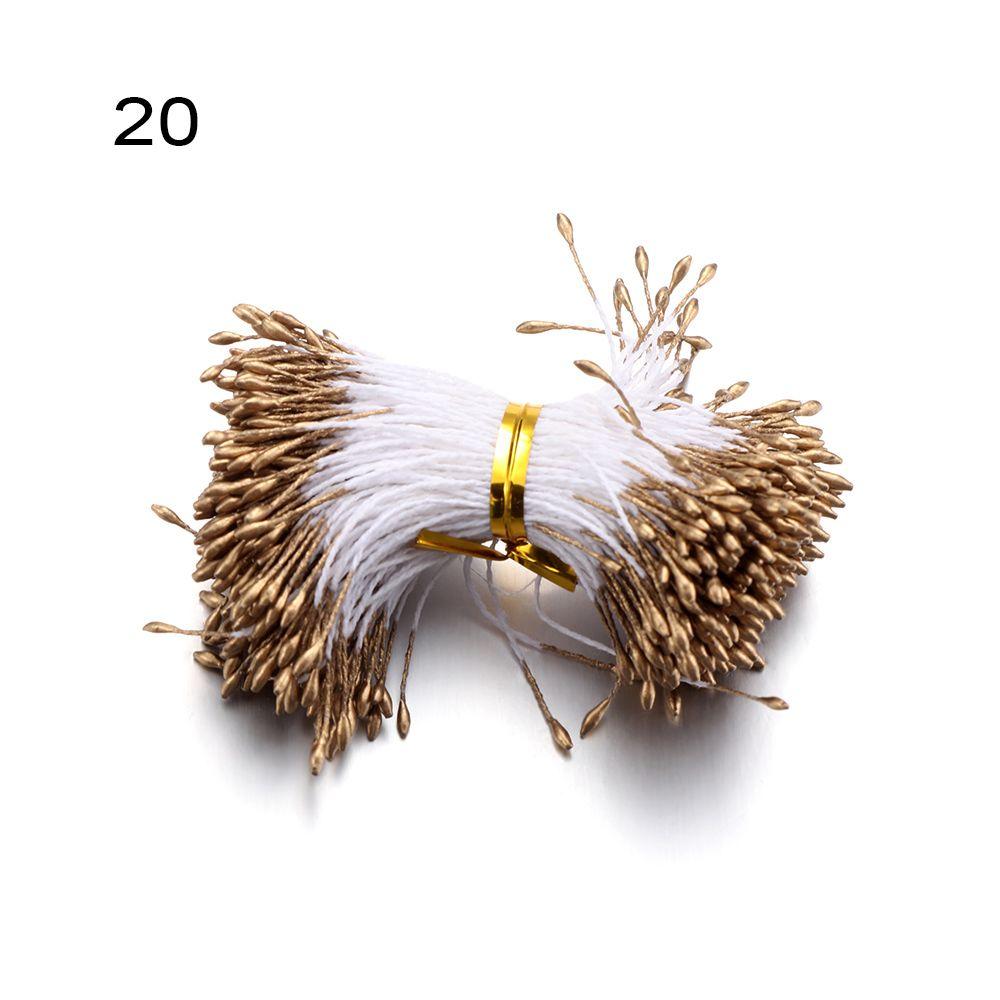 Wedding Decoration Hand-made Double Heads DIY Floral Craft Flower Stamen Pistil Artificial Pearl