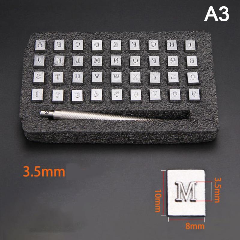 36Pcs Steel Alphabet Letter Number Leather Stamp Punch Set Leather Craft