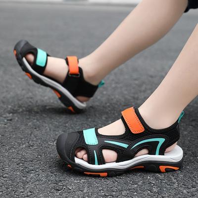 Summer Children's Shoes, Boys' Sandals with Soft Soles and Closed Toe, Non-slip Beach Shoes for Older Children, Kids' Outdoor Sports Shoes