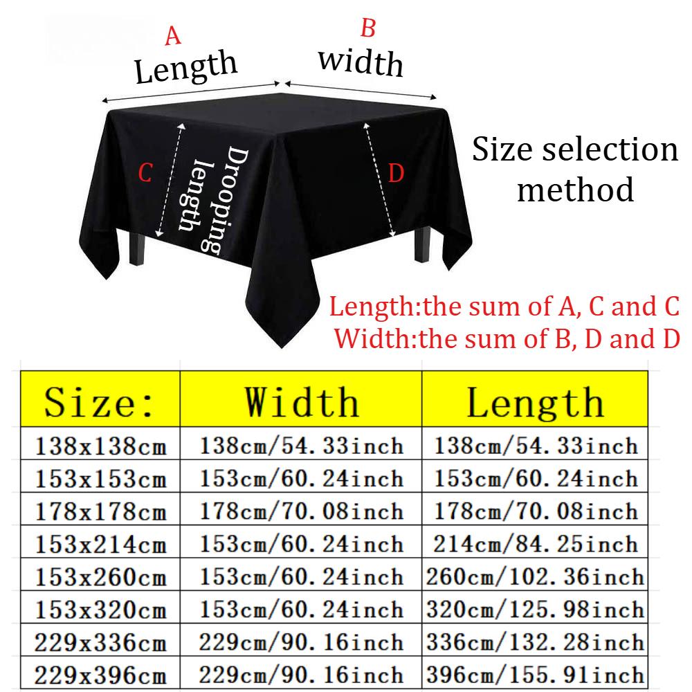 Solid Color Rectangle Tablecloth Dustproof Anti-scratch Dining Table Cover for Wedding Party Exhibition Advertising Decoration