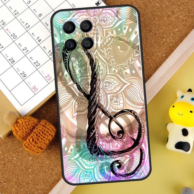 Music Note Musical Treble Clef Case For Samsung Galaxy M20 M11 M31 M35 M55 M15 M32 M16 M36 M56 M54 M23 M52 M34 M14 M13 M53
