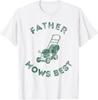 Father Mows Best Lawn Care Dad Mowing Gardener Father's Day T-Shirt