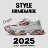 2025Summer Breathable Comfortable Lightweight High Quality Thick Bottom Height Increasing Sports Versatile Couple Dad Shoes36-44