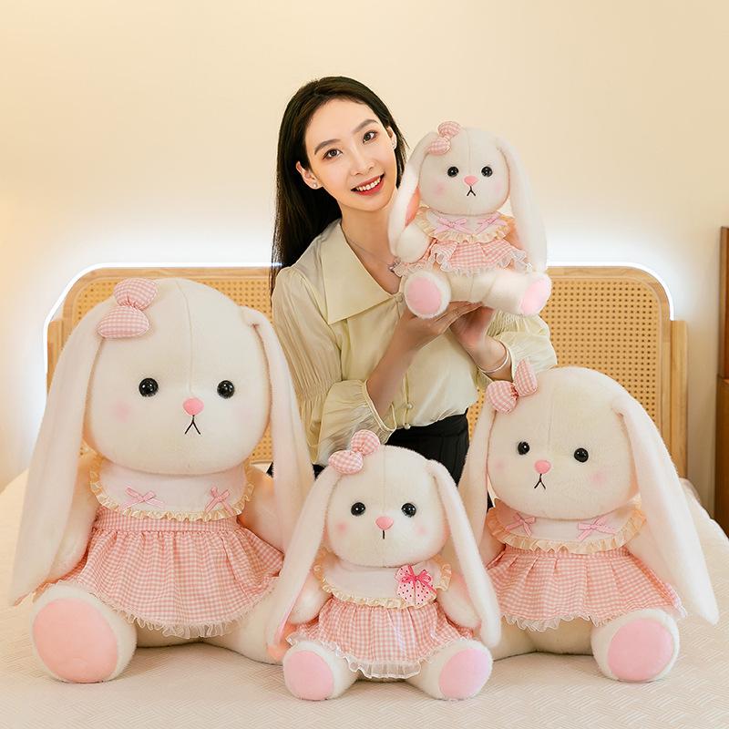 Dress Bunny Floral Plush Toys Stuffed Dolls Decoration Children Birthday Gifts