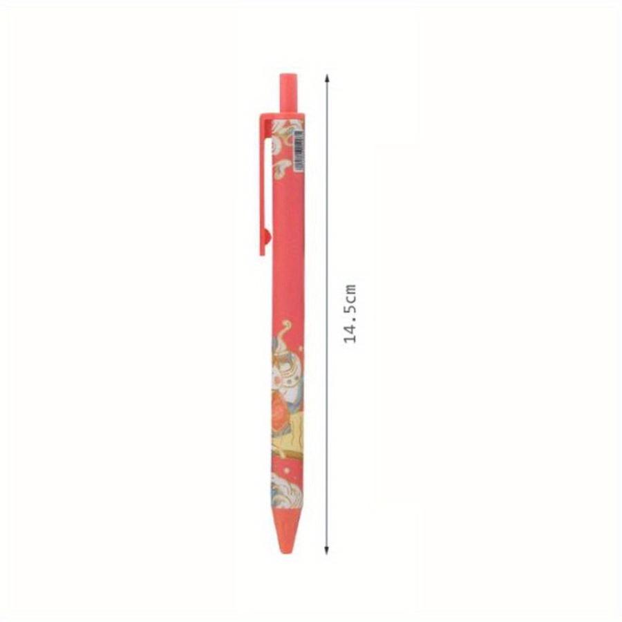 12pcs Lucky Fish Pen Retro National Stationery Student Press Neutral Pen Student Prizes Supplies Graduation Season Back To School
