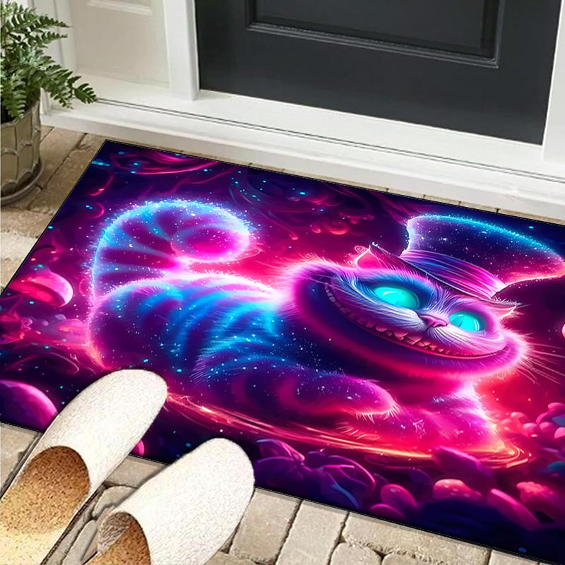 1PC rug Che-shire Cat Smile Carpet, Chair Rug,Area Rug for Office Bedroom living rooms bedroom, Doormat decor Christmas fan gifts