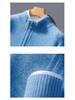 Herren Kaschmir Pullover mit hohem Kragen - Dick, Warm, Lässig, Halbreißverschluss, Basisschicht