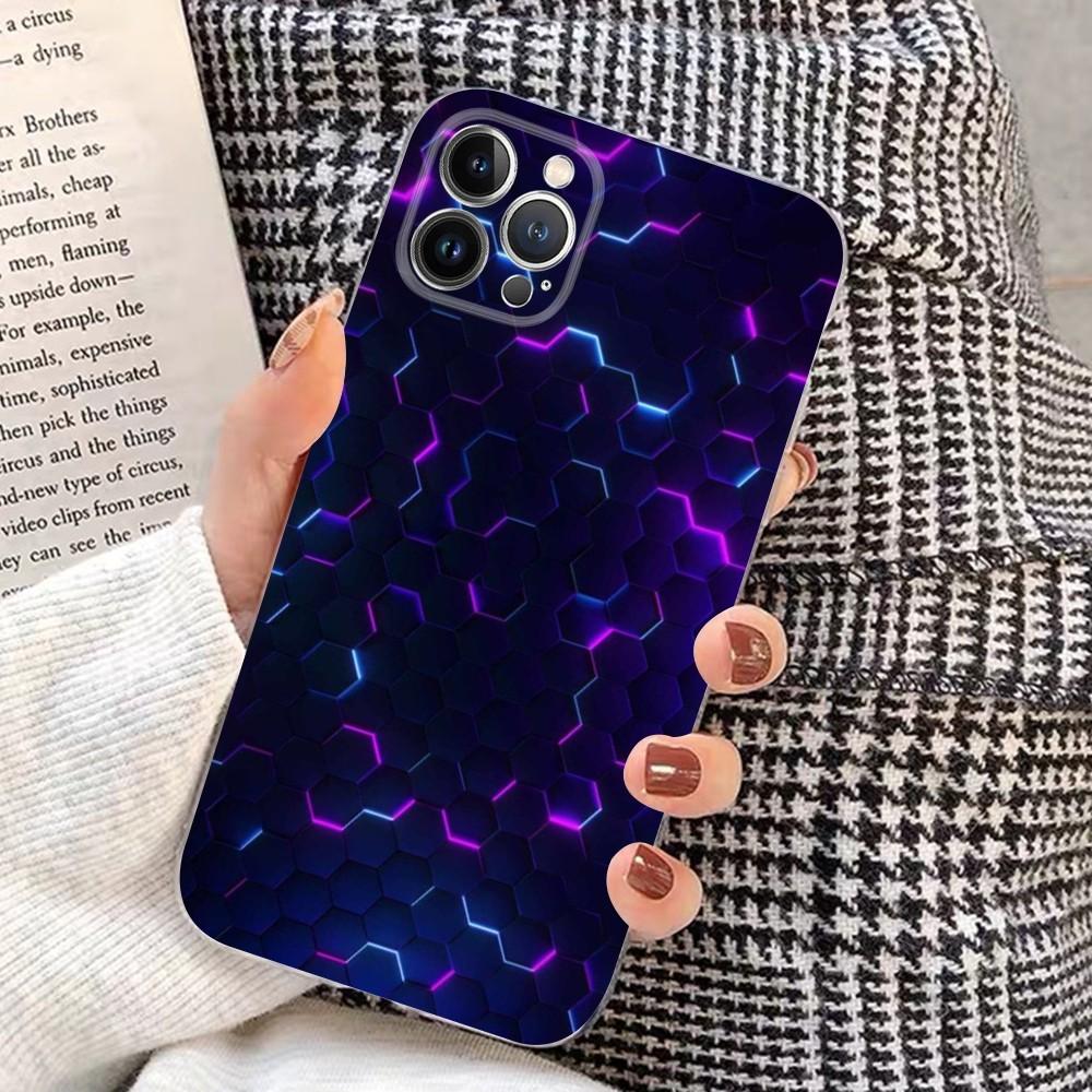 Luxury Geometry Cool Phone Case For iPhone 15 14 11 12 13 Mini Pro XS Max Cover 6 7 8 Plus X XR SE 2020 Funda Shell