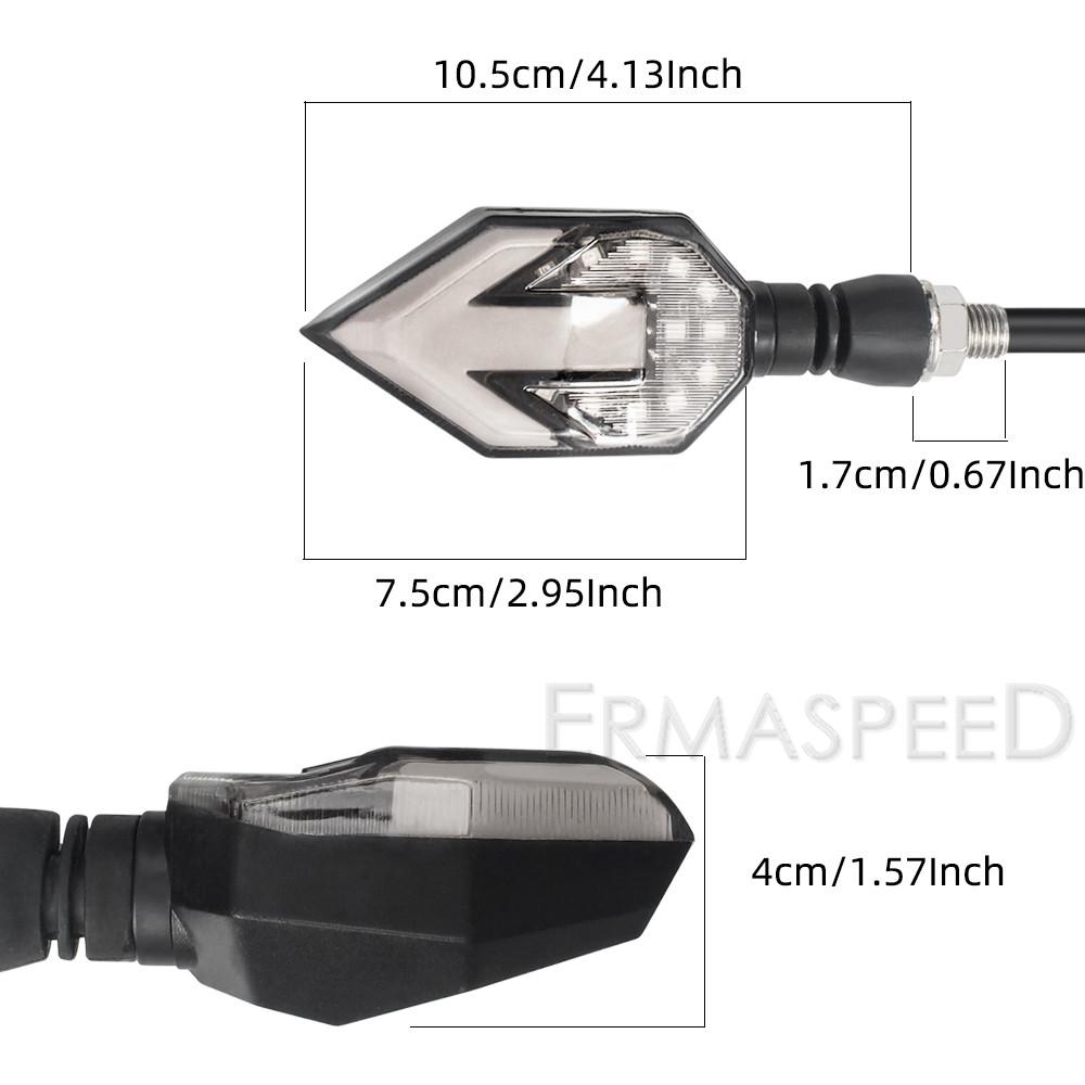 12V Motorcycle Flasher LED Blinker Motorbike Accessories Flowing Amber Turn Signals Indicator for Motocross Dirt Bike