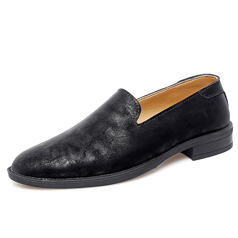 

Модная Высококачественная Брендовая Мужская Кожаная Повседневная Обувь Мягкая Подошва Удобные Лоферы на Плоской Подошве Классические Коричневые Мужские Деловые Туфли 36