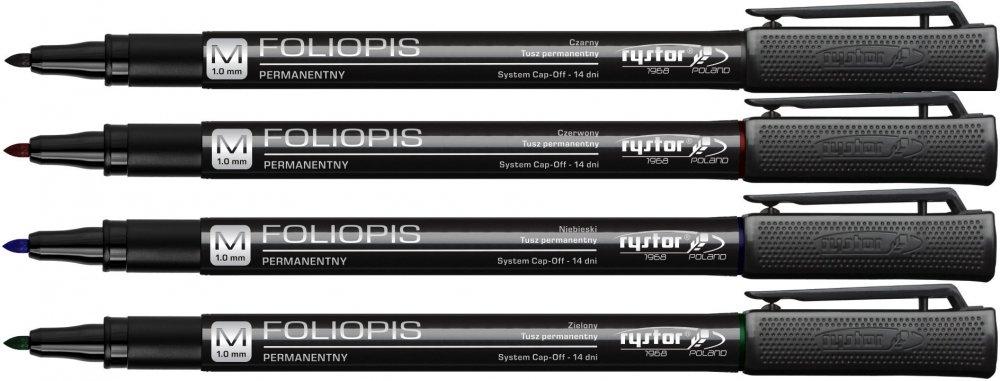 Foliopis Rystor Marker For Records Black M Box Of 12 Pieces