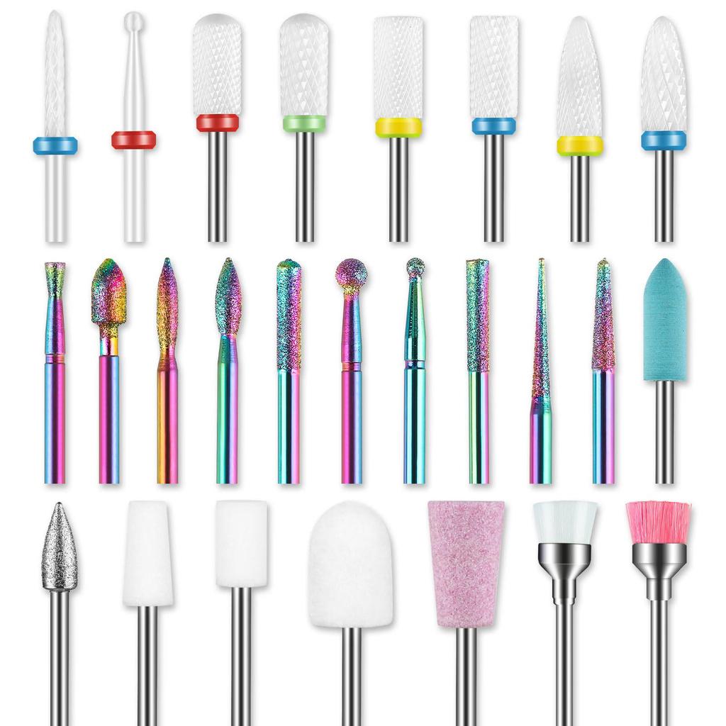 Electric Nail Drill Set with Multiple Grinding Heads for Dead Skin Removal