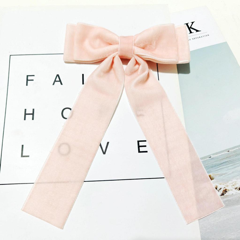 Korean Velvet Bowknot Hair Clip - Simple & Stylish Duckbill Design
