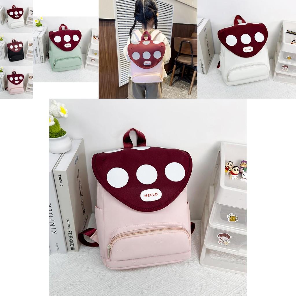 Adorable Pink Mushroom Backpack For Kids Lightweight Fashionable Nylon Bag Perfect For School
