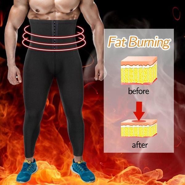 Men's Exercise Sweat Pants Exercise Tight Sauna Clothing High Waisted Corseted Abdominal Shaping Pants