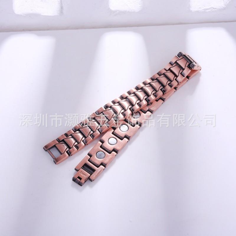 Mens Vintage Magnetic Energy Bracelet Alloy Geometric Cuff Retro Style Handmade Jewelry Daily Wear Gift