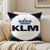 Netherlands Kklm Rroyal Dutch Airlines Cushion Cover Plush Pillow Case With Hidden Zipper Cutecore Room Decor For Home