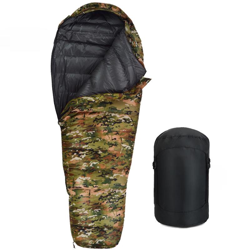 ZISIZ Outdoor Ultralight Duck Down Mummy Sleeping Bag