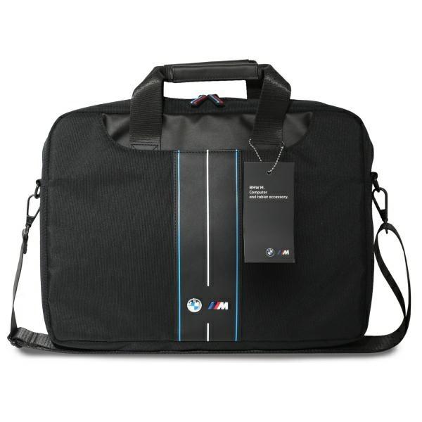 Bmw Bag Bmcb15Compvskl 16Black/Black Nylon Blue Stripe