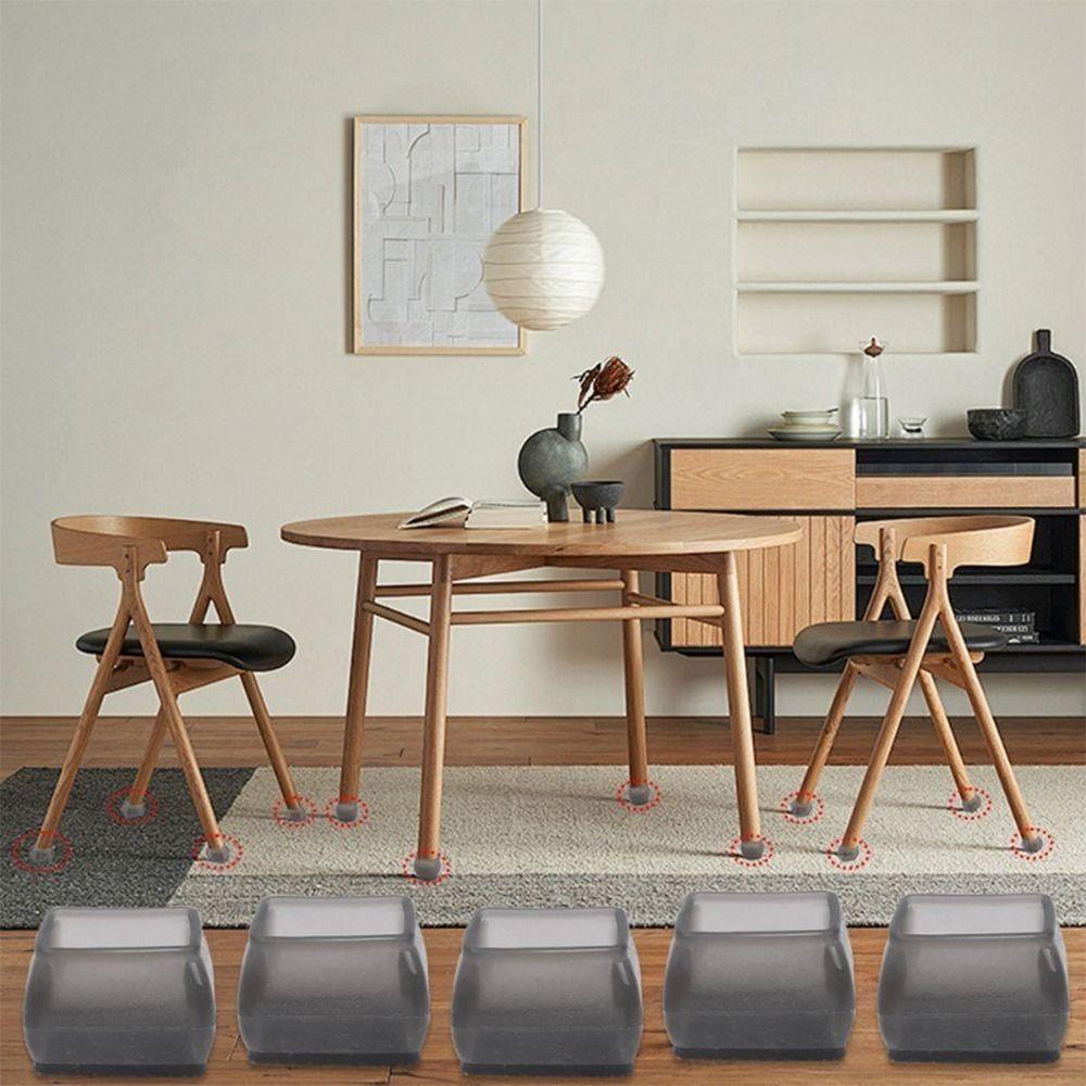 8Pcs With Felt Chair Leg Caps Foot Protection Furniture Feet Covers Durable Floor Protector Pads