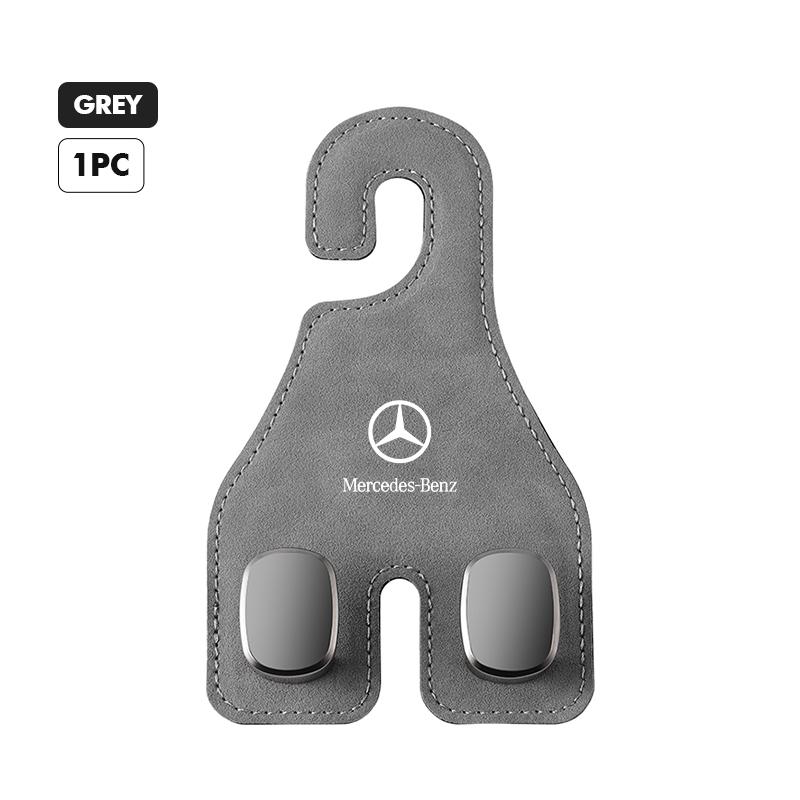

Car Back Seat Suede Hanging Double Hook Rear Row Storage Hanger For Mercedes Benz W202 W212 W126 W140 W168 W177 CLS GLE GLC GLS