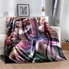 Anime Demon Slayer Kimetsu no Yaiba Fleece Blanket Nezuko Kamado Tanjiro Kamado Soft Bedding Bedspread Sofa Warming Cover