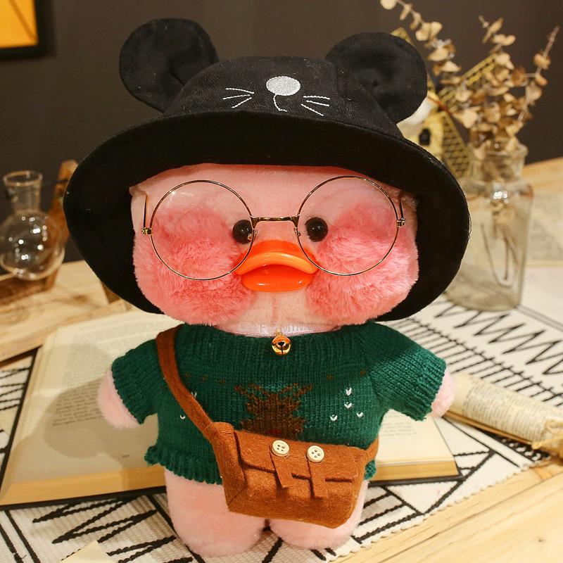 Plush Toy Duck With Hyaluronic Acid, Popular Duck, Lalafanfan Cafe Mimi Ins, Little Yellow Duck - A Gift For Children