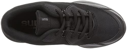 Sun Asahi Shoes 501 Simple Jogging Sneakers, Black, Size 22.0 Cm, 3E, KF72352