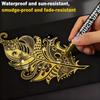 Gravestone Color Restoration Pen, for Gold Lettering on Tombstones, Available in Multiple Colors: Black/Gold/Silver/Red/White, Suitable for Gravestone