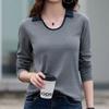Navava Women U Neck Color Block Long Sleeve T shirT nT2970